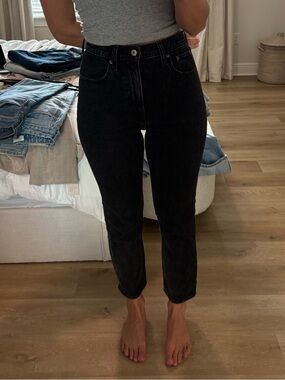Abercrombie & Fitch Ultra High Rise Ankle Straight Jeans Curve